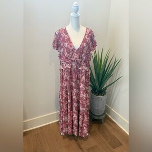 ARULA Rose Floral Maxi Dress